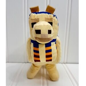 Minecraft Llama Plush Toy Mojang Studios Stuffed Animal Beige Blue 9-10" Gamer